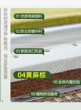 日式双面可拆洗IPJ踏踏米炕垫床子定椰棕垫地垫制拼接家用米榻榻