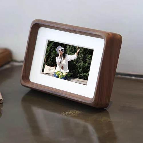 黑胡桃实木质相框摆台摆件678寸a4画框diy定制装裱结婚登记照片框