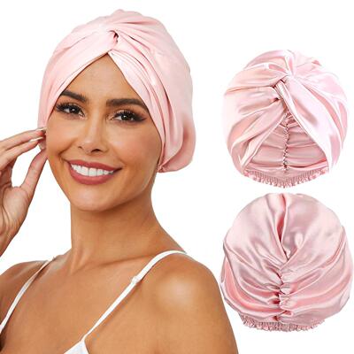 Popular imitation double layered sleeping cap, cross twist