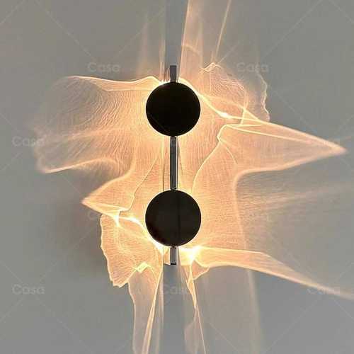 设计师波纹光效不锈钢LED创意背景墙书房过道餐厅网红壁灯个