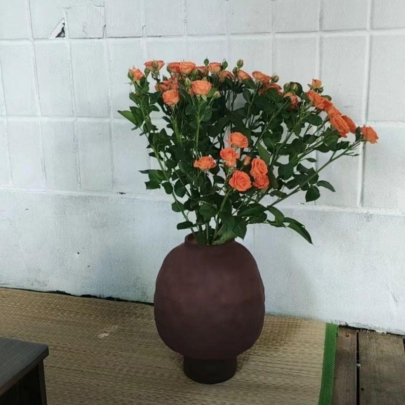 精品加插厚花瓶家居龙吊JCF龟背竹马醉柳木鲜花钟花摆件