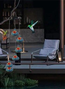 D9-Charming Wind Chimes Bird Feeders, Wind Chime Bird