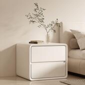 简约代床柜奶油风实木收纳超现WYN窄新头款 三层轻奢物卧室储床边