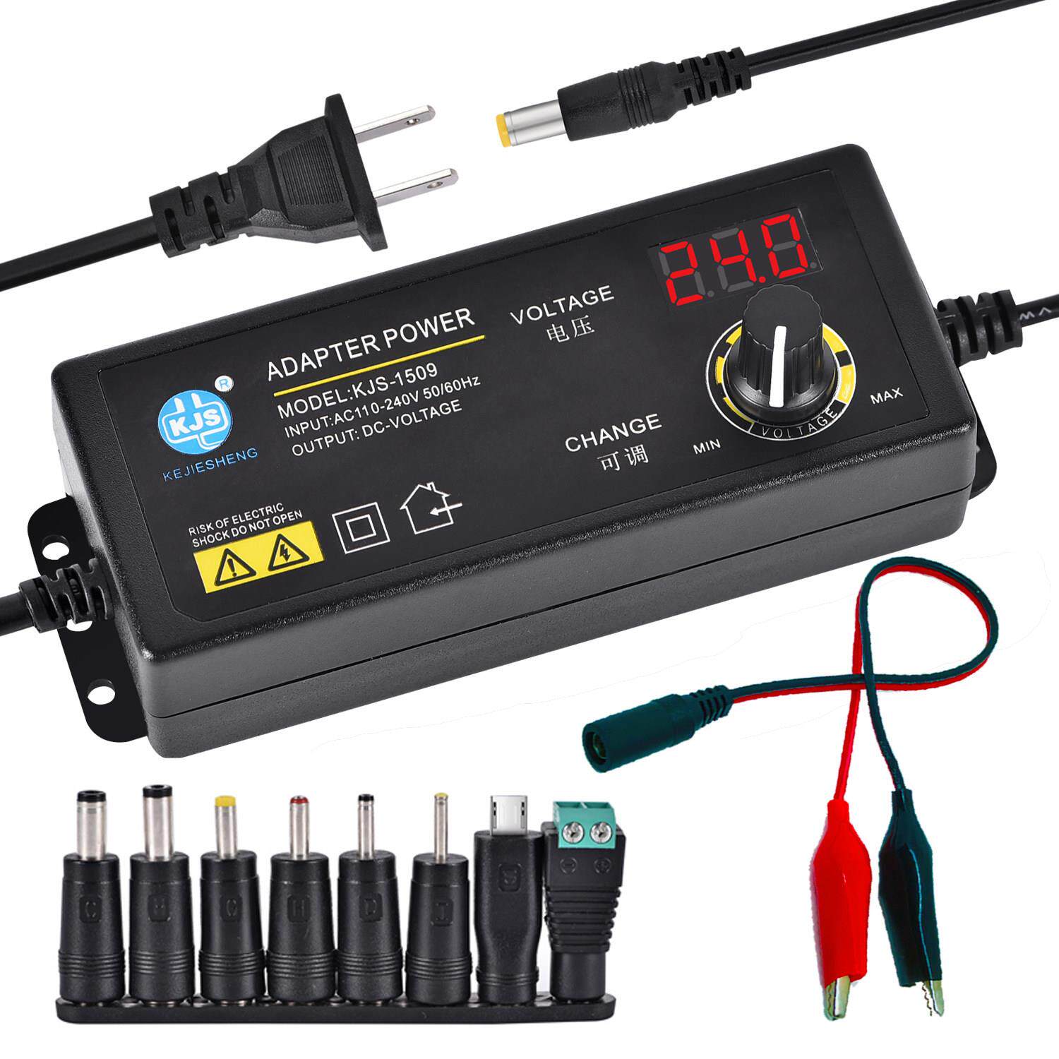 3-36V可调压电源配接器KJS-1509无极可调3-12V数显3-24V5A通用