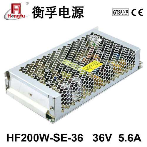 新品HF200W-SE-36衡孚电源220V转直流DC36V5.6A单路输出开关电源