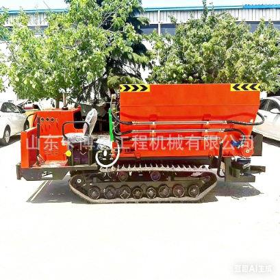 带撒车田大棚履EIS带运粪输撒车干湿粪履果园大地棚有机撒车