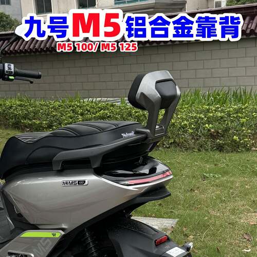 适用九号M5铝合金靠背 九号电动车M5100后靠垫M5125腰靠载人配件