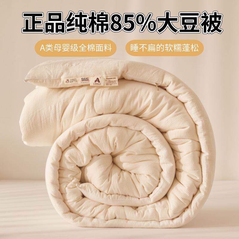 85%黑河大豆纤维被全棉提花被芯夏被春秋被加厚被子纯棉保暖冬被