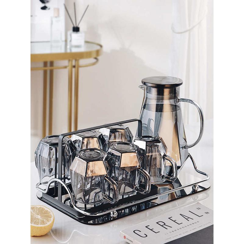 耐高温玻璃杯套装家用客厅待客水杯带把手柄茶杯家庭喝水泡茶驰兆