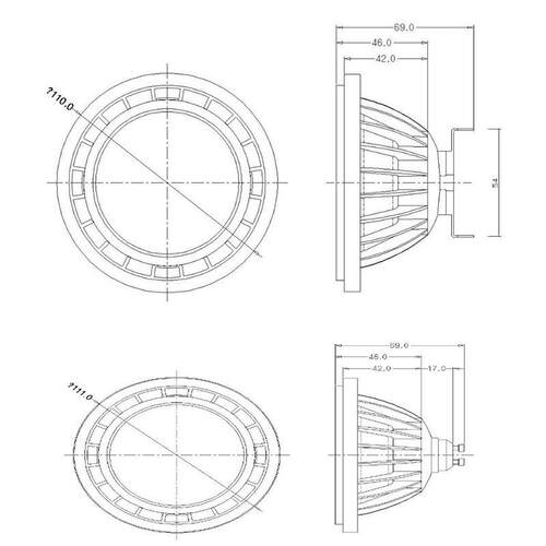 外贸货源AR111 SMD15W高亮12V 220vLED豆胆灯G53 GU10射灯