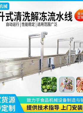 全自动海鲜快速解冻机龙门架提升冷冻肉解冻流水线小型鸡爪解冻机