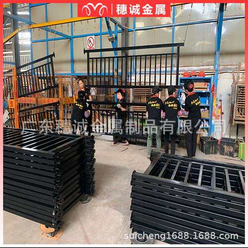 现货小区围墙锌钢护栏庭院厂区铁艺围墙栅栏农村户外防护篱笆栏