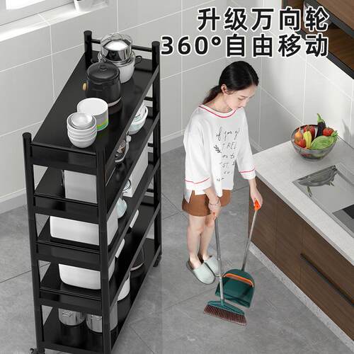 厨房置物架落地多层货架微波炉多功能收纳架子锅架储物层架