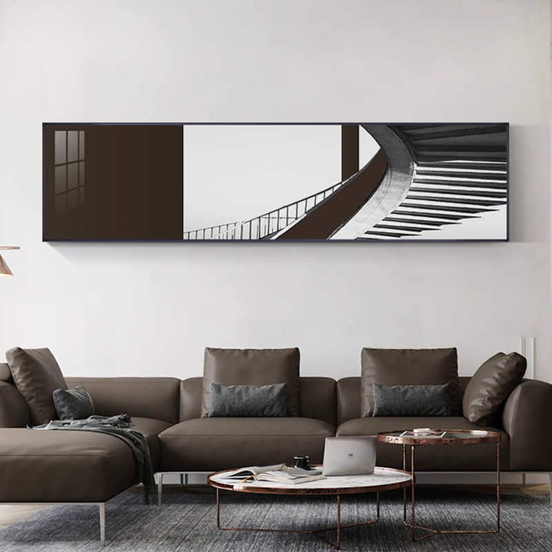 客厅背景墙壁画卧室床头主卧房间墙面挂画现代抽象色块建筑装饰画图片
