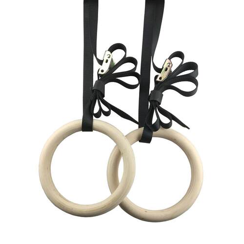 吊环桦木体操吊环体育木质吊环加粗健身吊环健身木环带织带