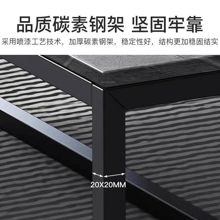 铁艺茶几客厅家用简约现代小户型出租房用茶桌办公室2023新款轻奢