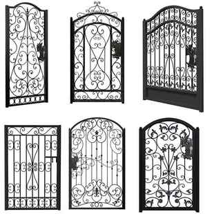 栅栏花园门铝合金门户外镀锌门户外学校庭院门铁门围墙大门欧式