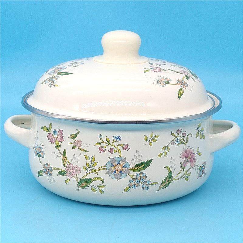 搪瓷盆食品级家用厨房加厚带盖老式双耳猪油搪瓷罐小号泡面碗汤锅,厨房/烹饪用具,炖锅/炖煲/汤煲,淘宝优惠券,粉丝福利购,淘宝优惠卷