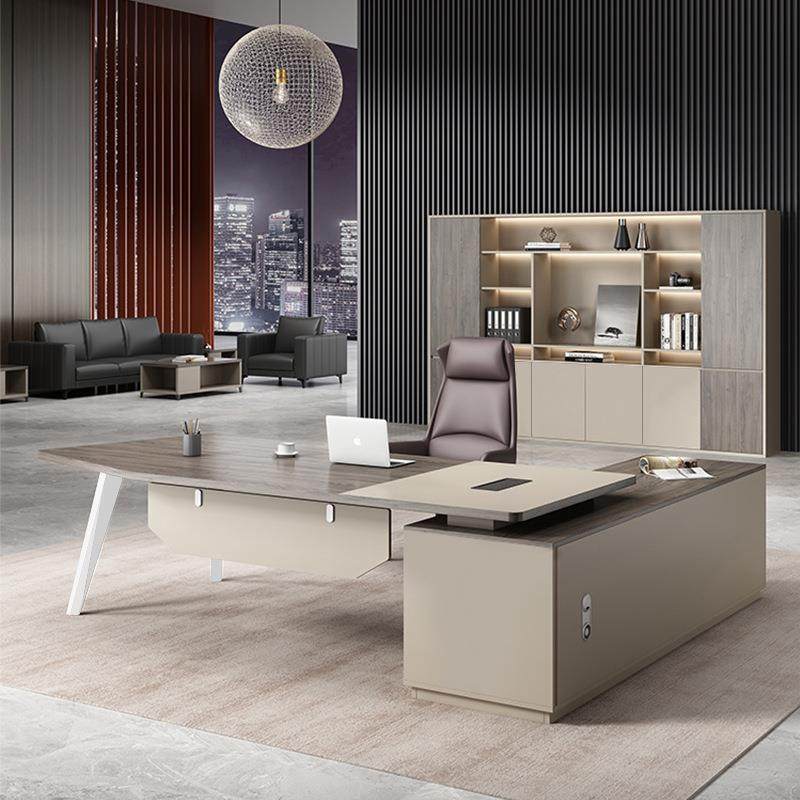 组代简约板式大班台老板产品图片办公桌椅总合裁桌现经理主管办公