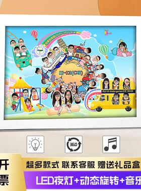 时光独白音乐旋转相框情侣生日纪念礼物团队定制创意离职告别礼物