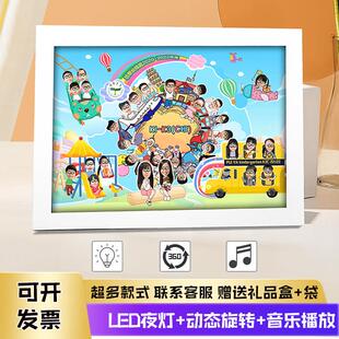 时光独白照片定制毕业礼物音乐旋转情侣生日纪念团队创意离职告别