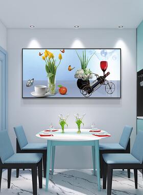 免费安装餐厅装饰画，餐桌挂饰，餐厅背景墙画，酒杯，花卉和水果