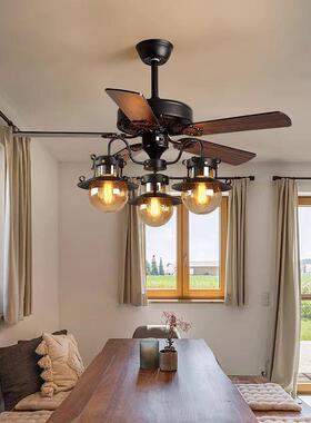 Lof灯t房工业风吊灯餐厅客厅风扇吊美扇式复古凉亭阳台阳光336吊