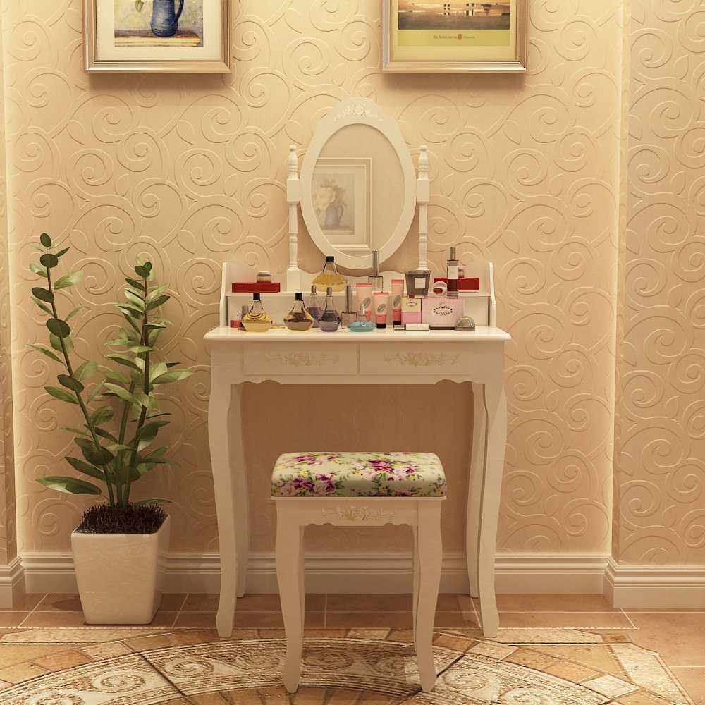 欧式实木腿梳妆台卧室简约小户型化妆桌迷你现代网红化妆台,住宅家具,梳妆台/桌,淘宝优惠券,粉丝福利购,淘宝优惠卷