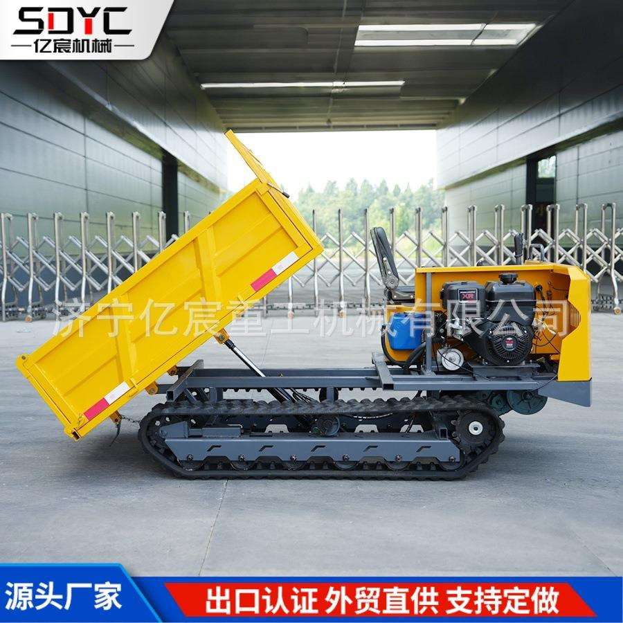 外贸出口履带运输车农用山地自卸车柴油液压小型履带运输车