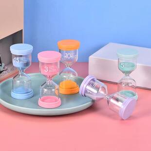 沙漏计时器创意儿童刷牙防摔1/3/10/30十分钟时间流沙瓶漏斗摆件