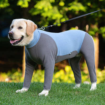 胖保狗拉布拉多暧包狗套头全四脚衣服大秋冬装衣大型犬中金毛高领