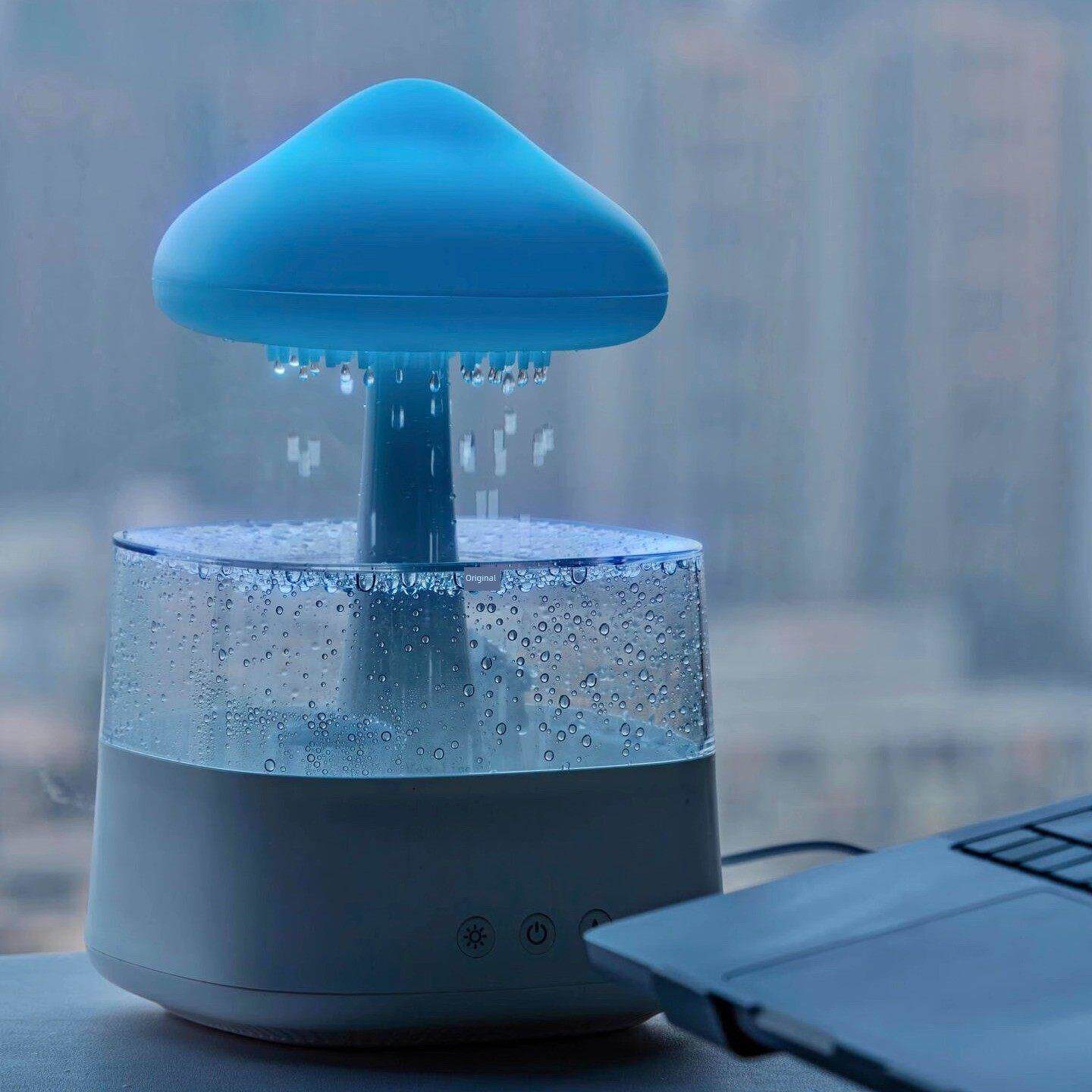 汀业生助眠香薰机加湿器云超声雾化卧室加湿器彩色夜办公室装饰品