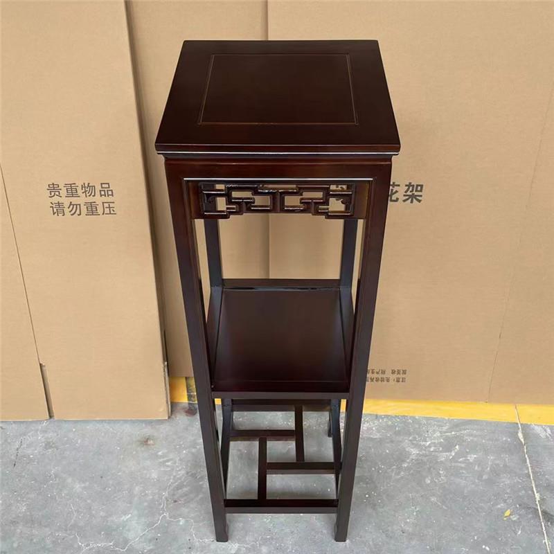实木花架客厅中式彷古家俱落地式简约置物架多层盆景架四方形花几