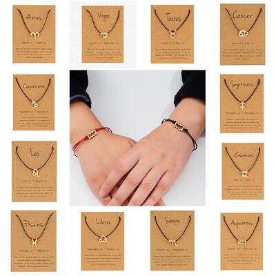 Female Elegant Star Zodiac Sign 12 Constellation Necklaces