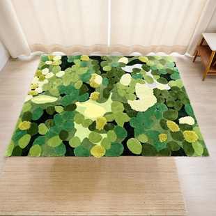 苔藓地毯家用客厅毯森系高毛簇绒编织可机洗毛绒2025卧室地垫 新款