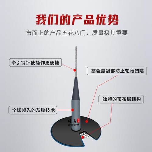 克蘑菇钉补胎空胎底蘑片钢针249UL整体塞菇丁泰轮胎冷补补片汽车
