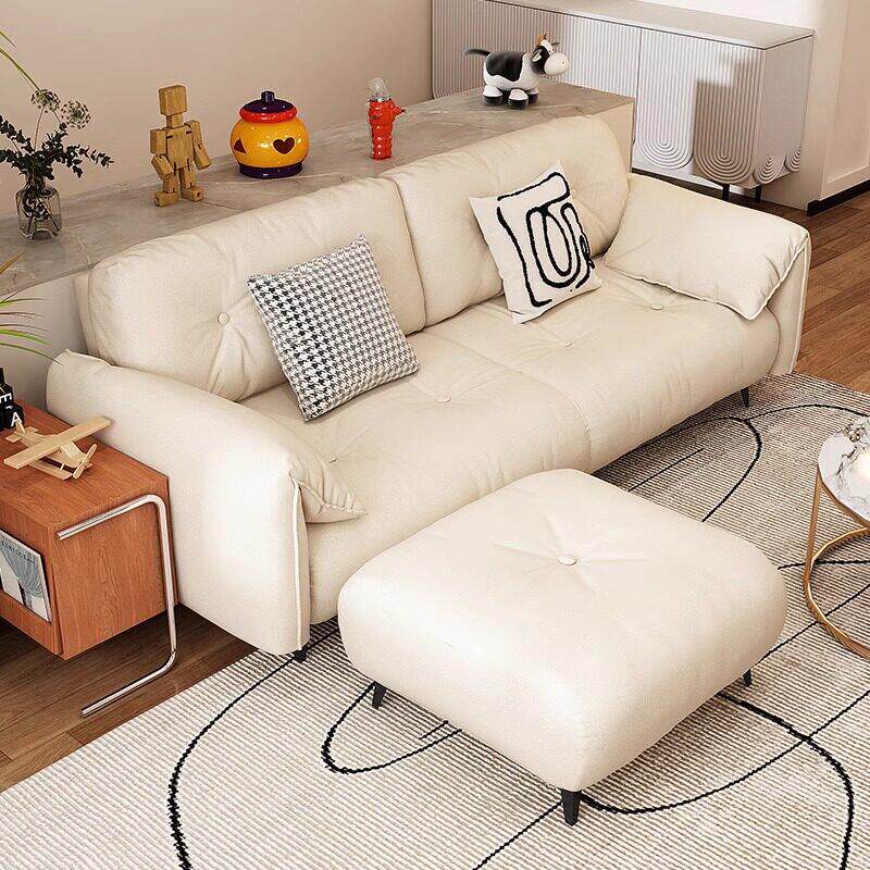 免洗科技布云朵沙发床两用小户型客厅双人三人简约现代公寓出租房