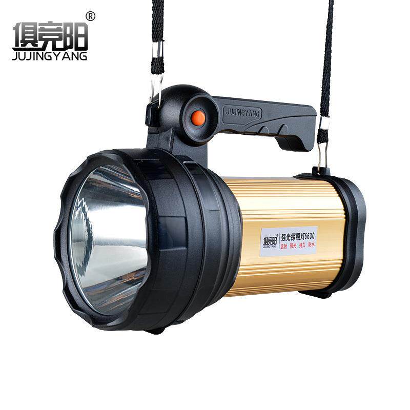 俱竞阳LE无品牌/手D强户外式手提探照灯充电巡逻露营大功率光电