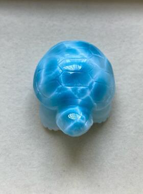 海纹石小乌龟吊坠拉利玛龙龟项坠锁骨链坠挂件规格37.1*26.2*18.2