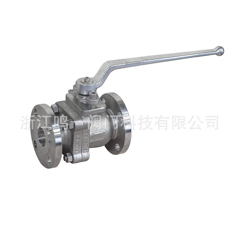 不锈钢模锻球阀两片式全径整体锻造一体连体压板式软密封法兰球阀