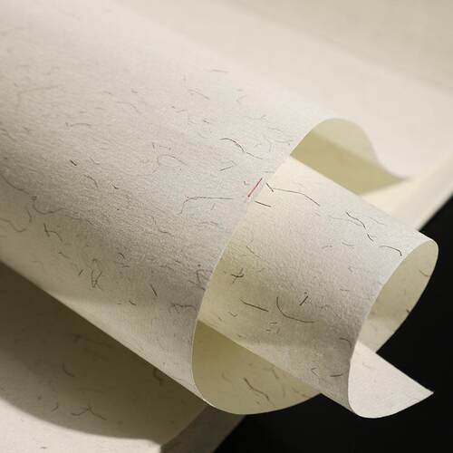 加厚麻纸四尺半生半熟纸净皮长纤维生纸书法国画纸