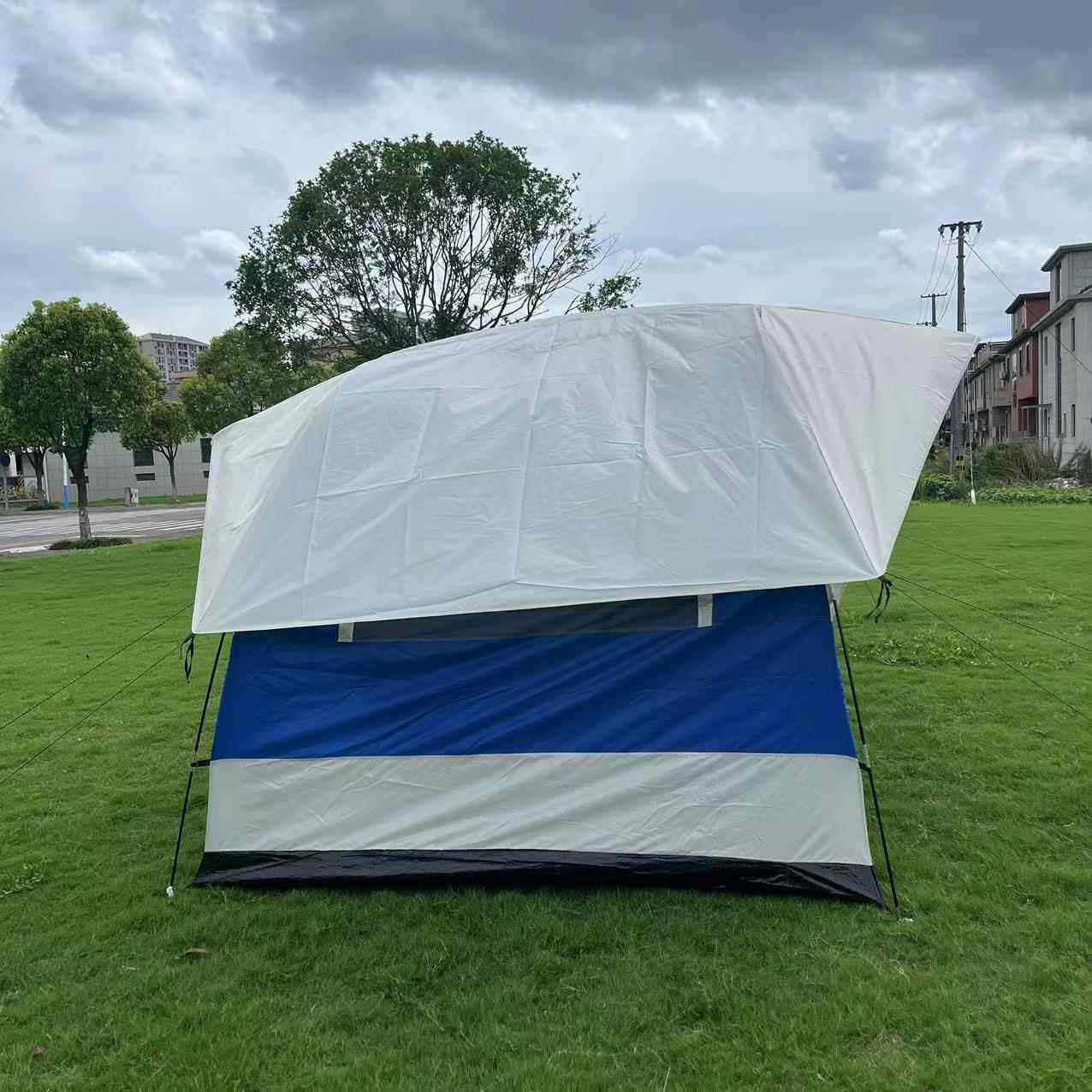 户外车尾帐双层露营旅游防雨防晒SUV汽车野营帐篷后备箱车尾天幕