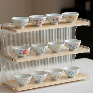 青己玉泥白瓷手绘主人杯十二花神系列迎春家用茶杯陶瓷品茗杯单杯