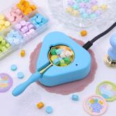 火漆印章电熔炉套装 蜡粒融化炉勺子手柄垫板章头信封封口手工DIY