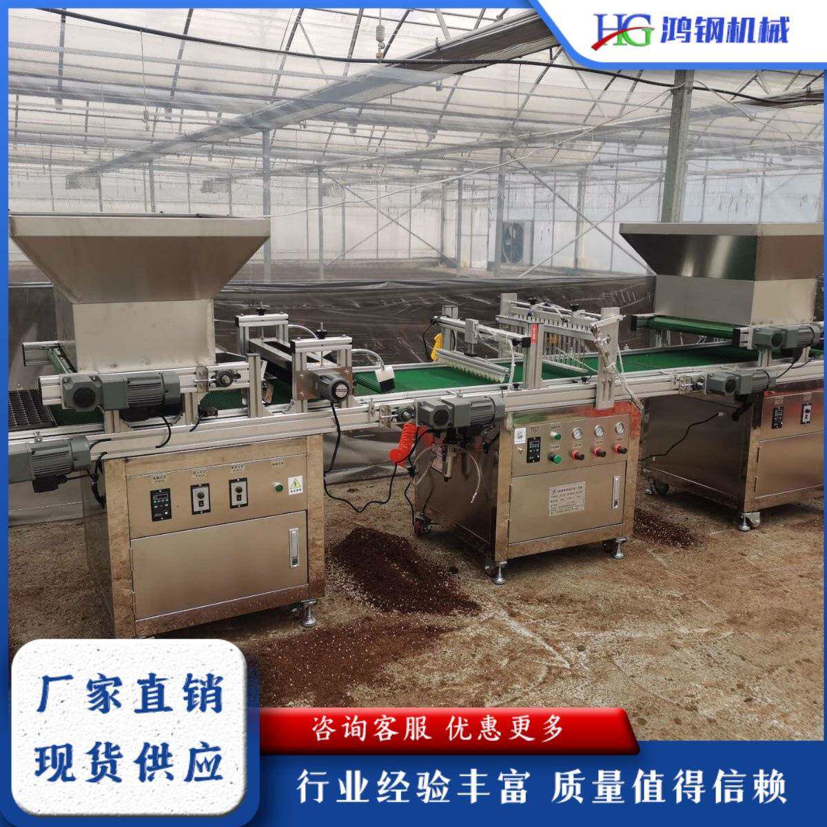 农用铺土压穴播种一体机花卉瓜果播种机全自动穴盘育苗播种机