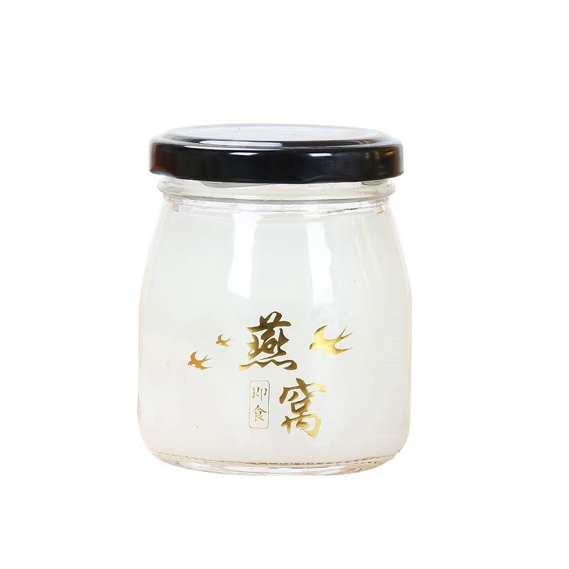 A524即食燕窝瓶子玻璃密封罐果酱杯蜂蜜瓶带盖泡沫盒包装瓶小号分