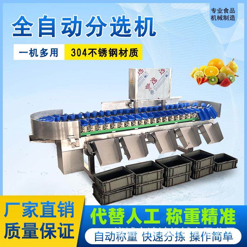 重量分选机多级别自动称重水果分拣机连续式鸡鸭鱼分选设备厂家