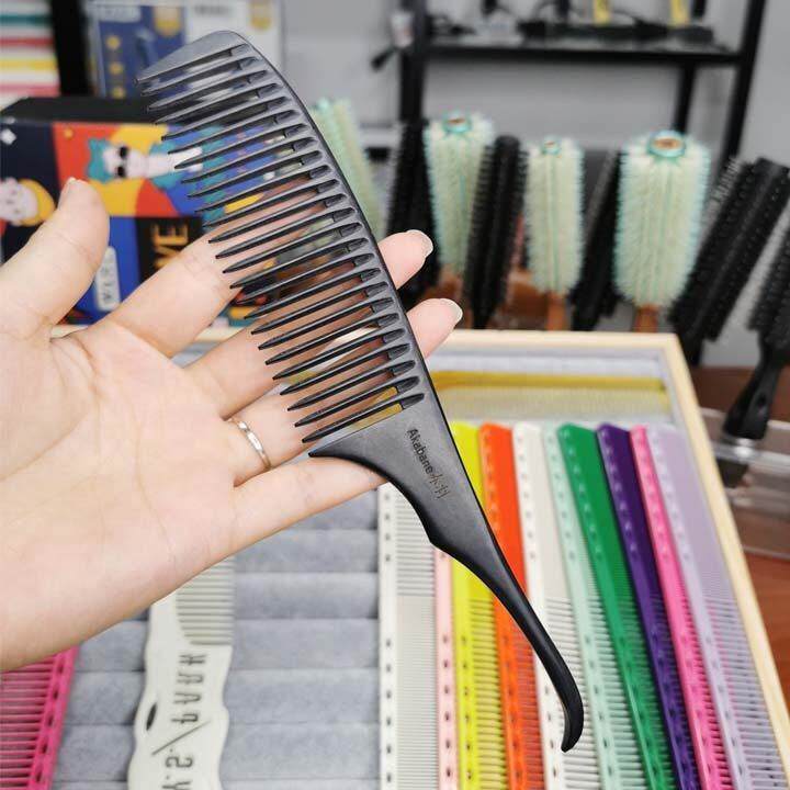 赤玉电木梳子防静电黑色理发式专用梳子剪发梳烫发卷发梳宽齿梳