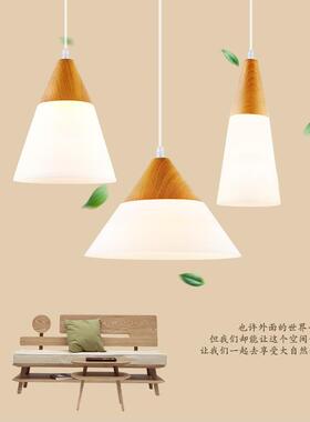 现代吧约北欧日式木质奶茶火锅店台56279三单头吊饭桌卧室玻简璃