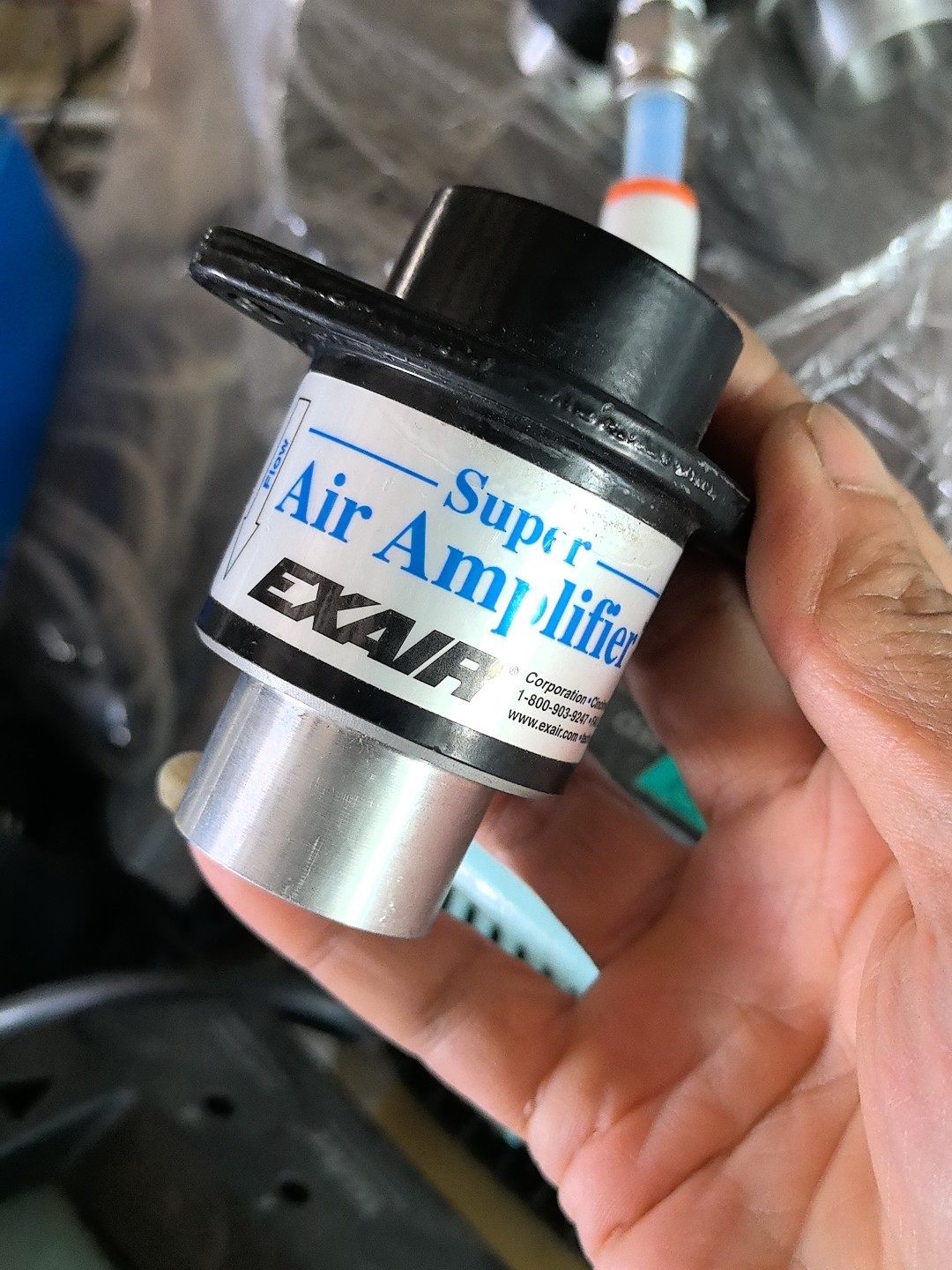 美国进口的依爱EXAIR超级空气放大器，9成新，拆机件。工作